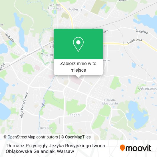 Mapa Tłumacz Przysięgły Języka Rosyjskiego Iwona Obłąkowska Galanciak