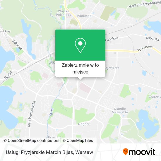 Mapa Usługi Fryzjerskie Marcin Bijas