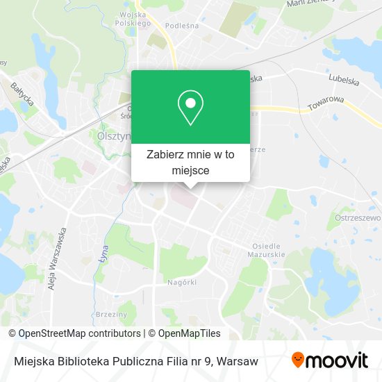 Mapa Miejska Biblioteka Publiczna Filia nr 9