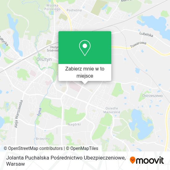 Mapa Jolanta Puchalska Pośrednictwo Ubezpieczeniowe