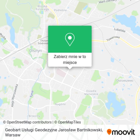 Mapa Geobart Usługi Geodezyjne Jarosław Bartnikowski