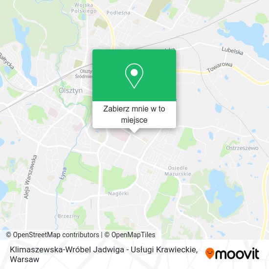 Mapa Klimaszewska-Wróbel Jadwiga - Usługi Krawieckie