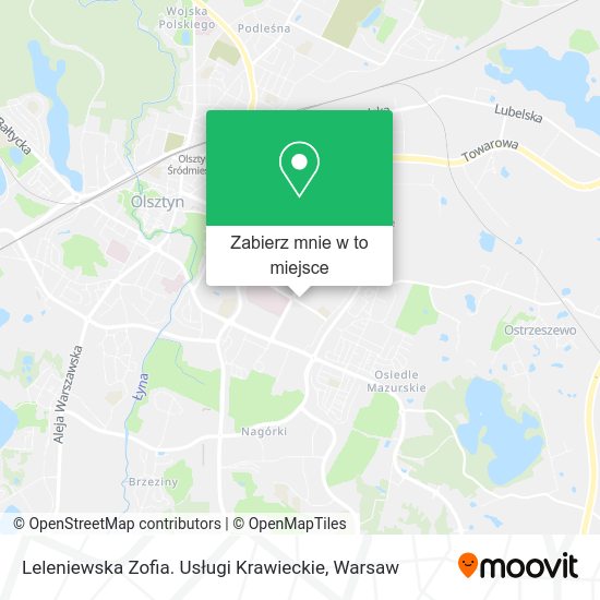 Mapa Leleniewska Zofia. Usługi Krawieckie