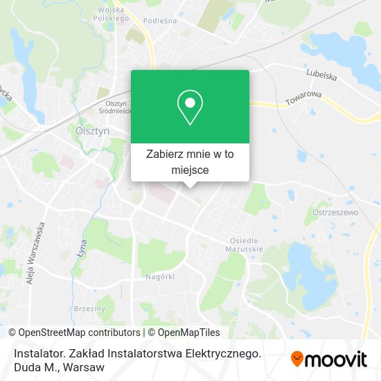 Mapa Instalator. Zakład Instalatorstwa Elektrycznego. Duda M.