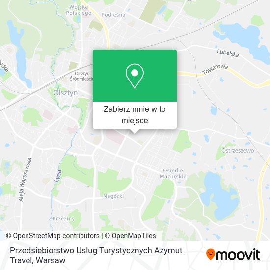 Mapa Przedsiebiorstwo Uslug Turystycznych Azymut Travel