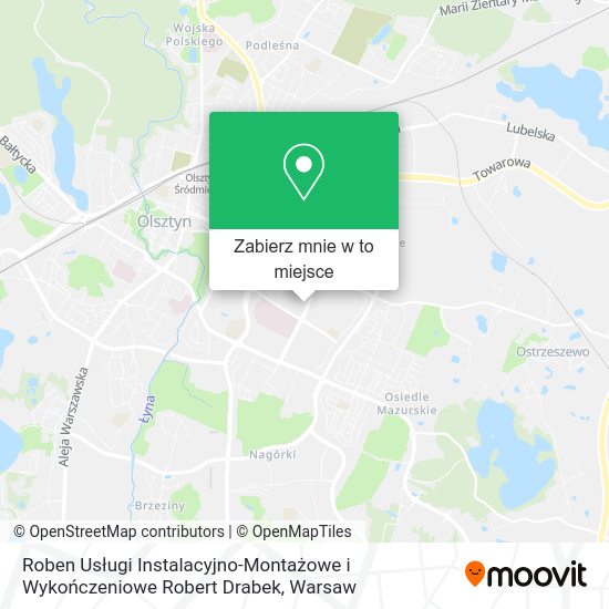 Mapa Roben Usługi Instalacyjno-Montażowe i Wykończeniowe Robert Drabek