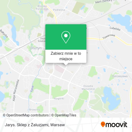 Mapa Jarys. Sklep z Żaluzjami