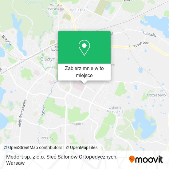 Mapa Medort sp. z o.o. Sieć Salonów Ortopedycznych