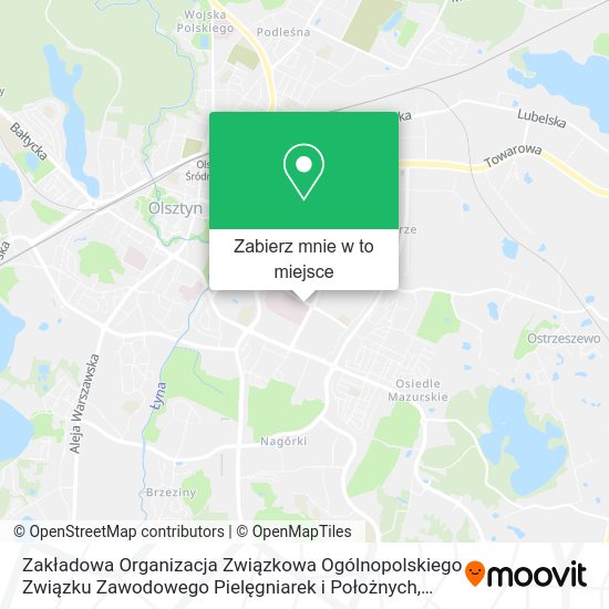 Mapa Zakładowa Organizacja Związkowa Ogólnopolskiego Związku Zawodowego Pielęgniarek i Położnych