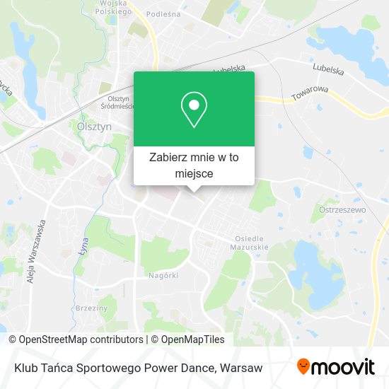 Mapa Klub Tańca Sportowego Power Dance