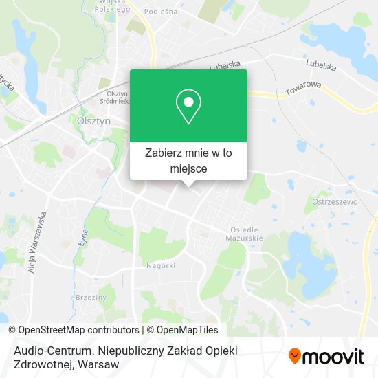 Mapa Audio-Centrum. Niepubliczny Zakład Opieki Zdrowotnej