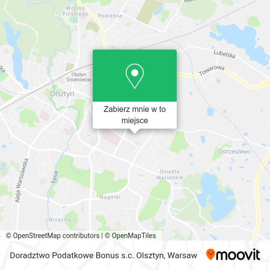 Mapa Doradztwo Podatkowe Bonus s.c. Olsztyn