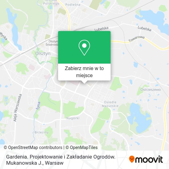 Mapa Gardenia. Projektowanie i Zakładanie Ogrodów. Mukanowska J.