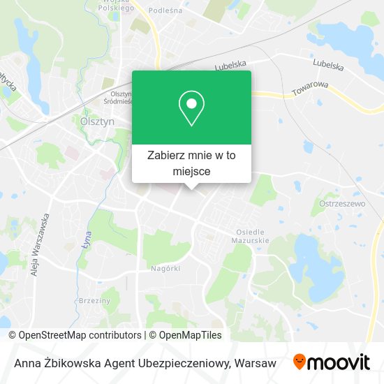 Mapa Anna Żbikowska Agent Ubezpieczeniowy