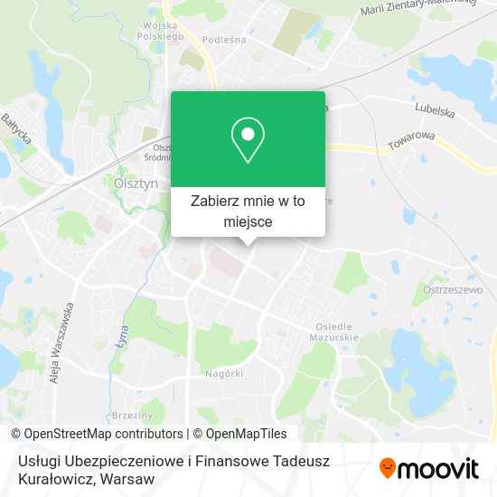 Mapa Usługi Ubezpieczeniowe i Finansowe Tadeusz Kurałowicz