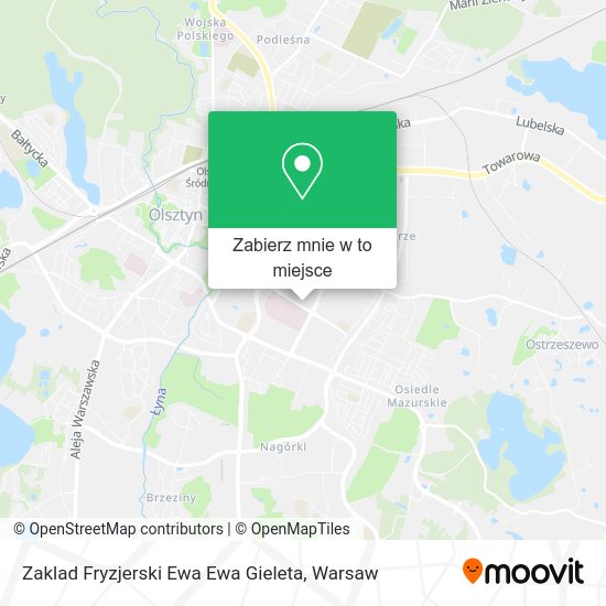 Mapa Zaklad Fryzjerski Ewa Ewa Gieleta