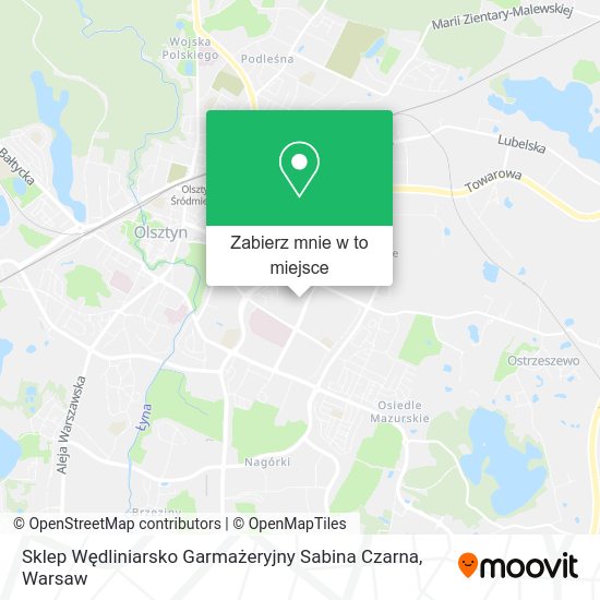 Mapa Sklep Wędliniarsko Garmażeryjny Sabina Czarna