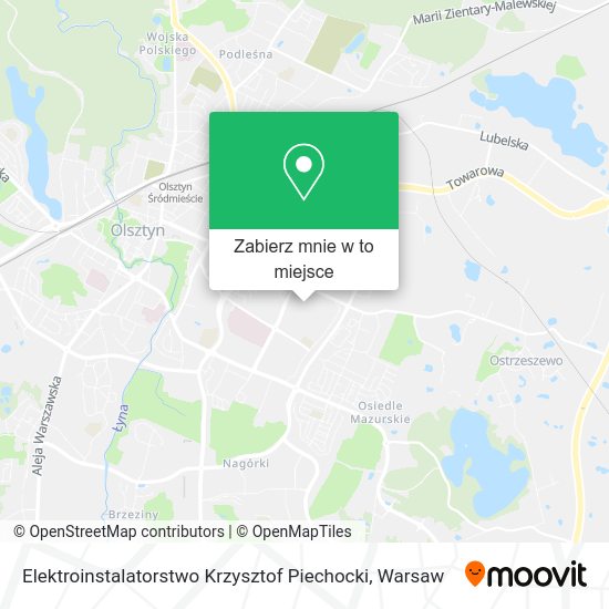 Mapa Elektroinstalatorstwo Krzysztof Piechocki