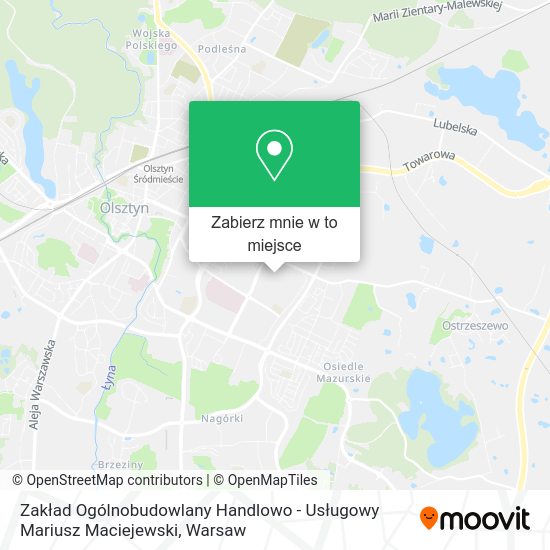 Mapa Zakład Ogólnobudowlany Handlowo - Usługowy Mariusz Maciejewski