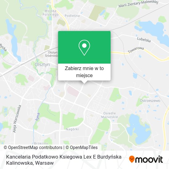 Mapa Kancelaria Podatkowo Ksiegowa Lex E Burdyńska Kalinowska