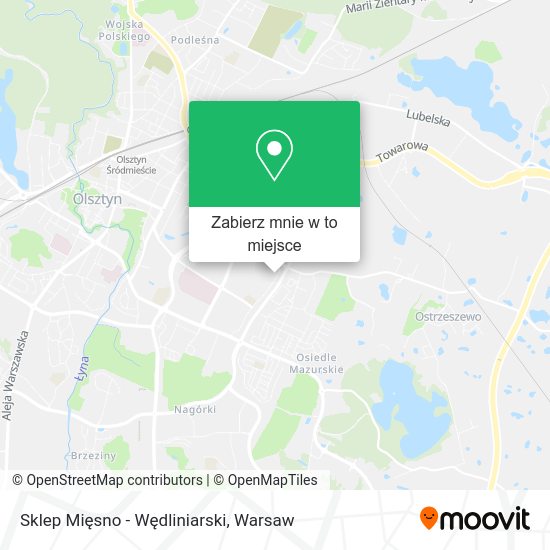 Mapa Sklep Mięsno - Wędliniarski