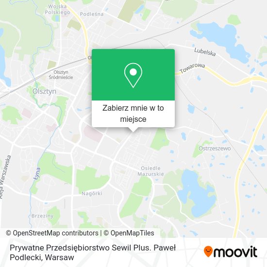 Mapa Prywatne Przedsiębiorstwo Sewil Plus. Paweł Podlecki