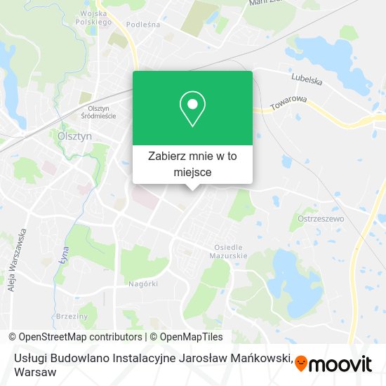 Mapa Usługi Budowlano Instalacyjne Jarosław Mańkowski