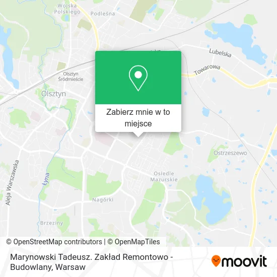 Mapa Marynowski Tadeusz. Zakład Remontowo - Budowlany