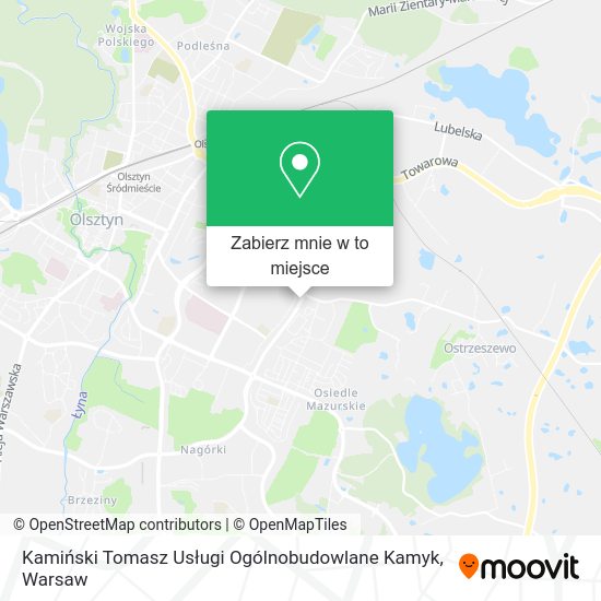 Mapa Kamiński Tomasz Usługi Ogólnobudowlane Kamyk