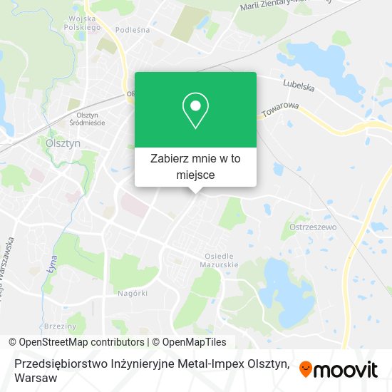 Mapa Przedsiębiorstwo Inżynieryjne Metal-Impex Olsztyn