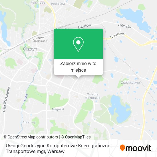 Mapa Usługi Geodezyjne Komputerowe Kserograficzne Transportowe mgr