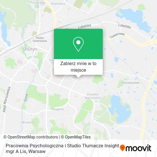 Mapa Pracownia Psychologiczna i Studio Tłumacze Insight mgr A Lis