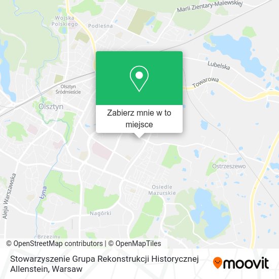 Mapa Stowarzyszenie Grupa Rekonstrukcji Historycznej Allenstein