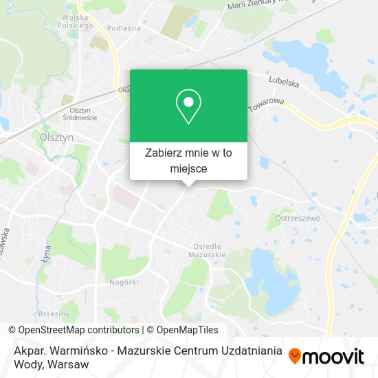 Mapa Akpar. Warmińsko - Mazurskie Centrum Uzdatniania Wody