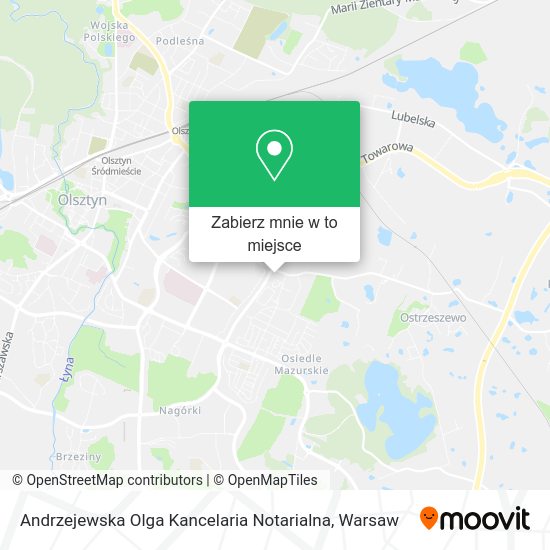 Mapa Andrzejewska Olga Kancelaria Notarialna