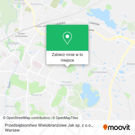 Mapa Przedsiębiorstwo Wielobranżowe Jak sp. z o.o.