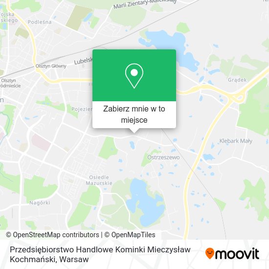 Mapa Przedsiębiorstwo Handlowe Kominki Mieczysław Kochmański