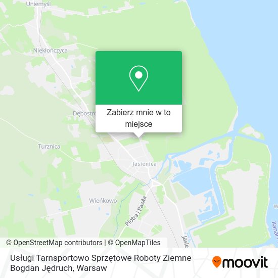 Mapa Usługi Tarnsportowo Sprzętowe Roboty Ziemne Bogdan Jędruch