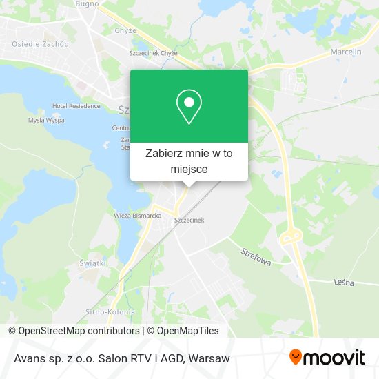 Mapa Avans sp. z o.o. Salon RTV i AGD