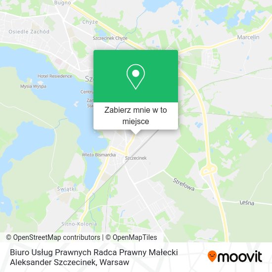 Mapa Biuro Usług Prawnych Radca Prawny Małecki Aleksander Szczecinek