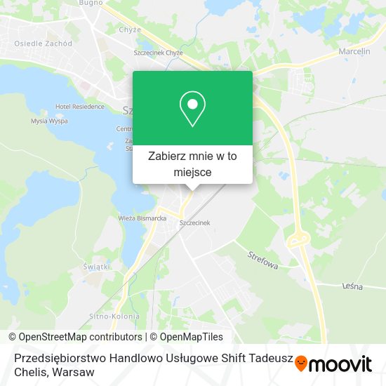 Mapa Przedsiębiorstwo Handlowo Usługowe Shift Tadeusz Chelis