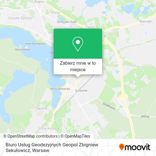 Mapa Biuro Usług Geodezyjnych Geopol Zbigniew Sekułowicz