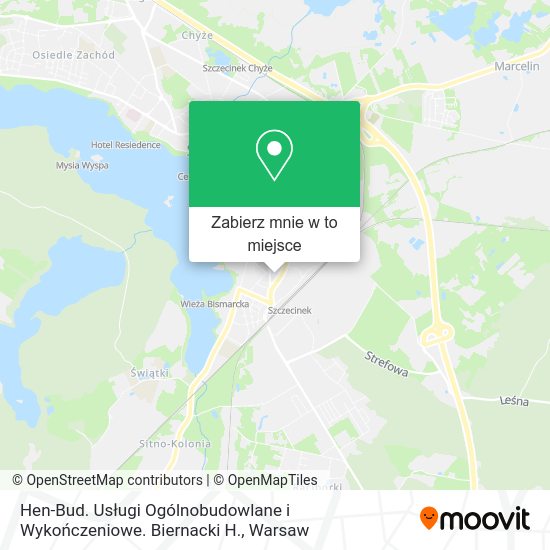 Mapa Hen-Bud. Usługi Ogólnobudowlane i Wykończeniowe. Biernacki H.