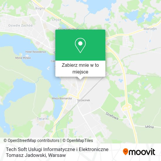 Mapa Tech Soft Usługi Informatyczne i Elektroniczne Tomasz Jadowski