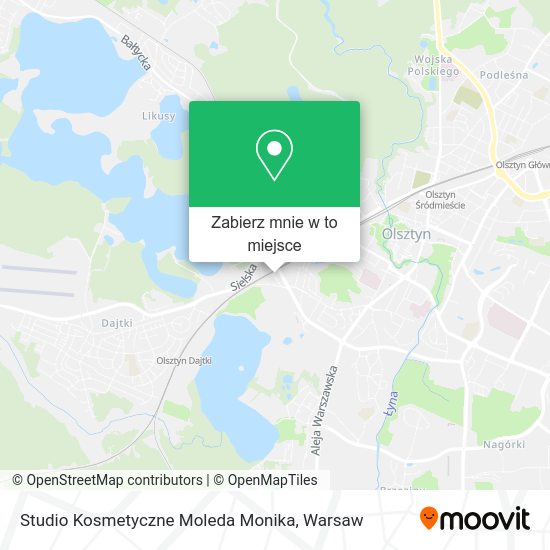 Mapa Studio Kosmetyczne Moleda Monika