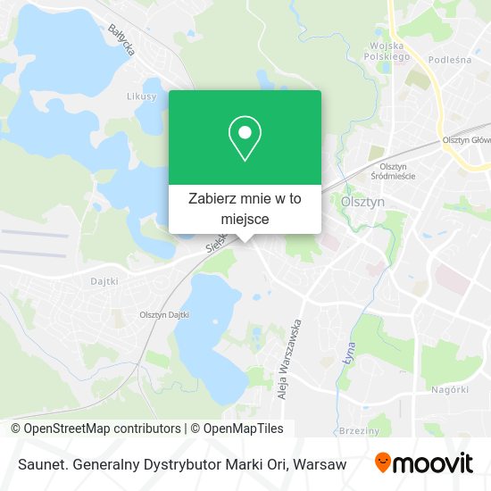 Mapa Saunet. Generalny Dystrybutor Marki Ori