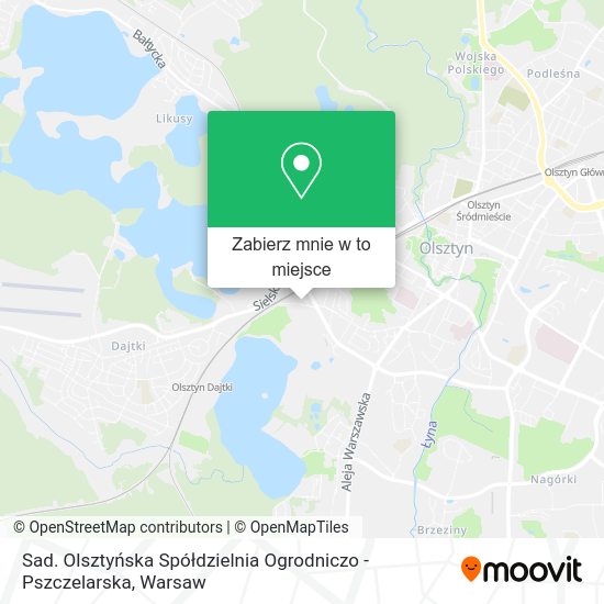 Mapa Sad. Olsztyńska Spółdzielnia Ogrodniczo - Pszczelarska