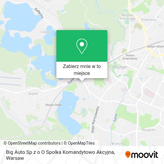 Mapa Big Auto Sp z o O Spolka Komandytowo Akcyjna