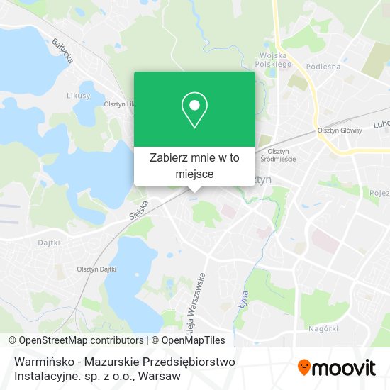 Mapa Warmińsko - Mazurskie Przedsiębiorstwo Instalacyjne. sp. z o.o.