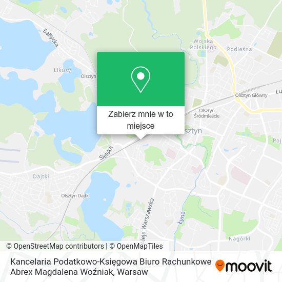 Mapa Kancelaria Podatkowo-Księgowa Biuro Rachunkowe Abrex Magdalena Woźniak